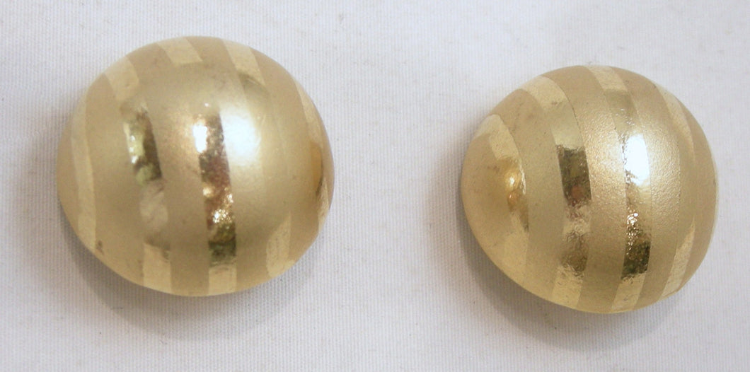 Vintage Signed Victor Carranza Gold Tone Earrings