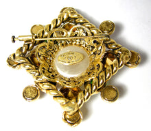 Load image into Gallery viewer, Vintage Chanel Season 23 Blue &amp; Green Gripoix Brooch - JD10250