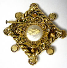 Load image into Gallery viewer, Vintage Chanel Season 23 Blue &amp; Green Gripoix Brooch - JD10250