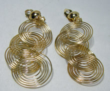 Load image into Gallery viewer, Vintage Long Dangling Wired Circle Earrings  - JD10353