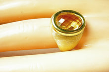 Load image into Gallery viewer, Made in &quot;Italy&quot; Sterling Silver &amp; Gold Citrine Ring