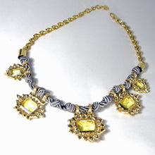 Load image into Gallery viewer, Modern Faux Citrine Headlight Necklace  - JD10287