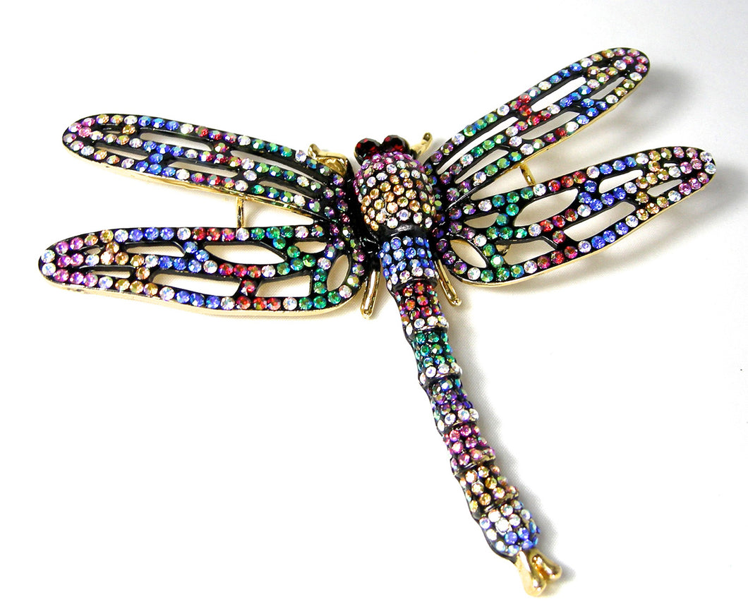 Mega Jeweled Dragonfly Pin - JD10318