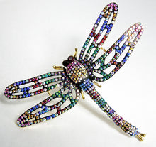 Load image into Gallery viewer, Mega Jeweled Dragonfly Pin - JD10318