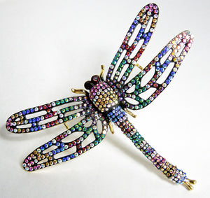 Mega Jeweled Dragonfly Pin - JD10318