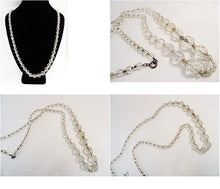 Load image into Gallery viewer, Vintage Deco Clear Crystals Rope Necklace