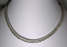 Load image into Gallery viewer, Vintage Signed Dorsons Sterling Crystal Tennis Necklace