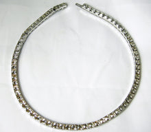 Load image into Gallery viewer, Vintage Signed Dorsons Sterling Crystal Tennis Necklace