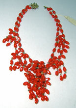 Load image into Gallery viewer, Vintage Czech Coral Colored Glass Necklace  - JD10547