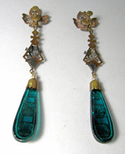 Load image into Gallery viewer, Vintage Signed Czech Dangling Earrings  - JD10516