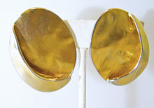 Load image into Gallery viewer, Vintage Large Signed Dauplaise Oval Earrings