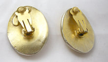 Load image into Gallery viewer, Vintage Large Signed Dauplaise Oval Earrings