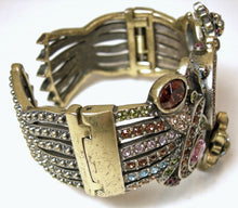 Load image into Gallery viewer, Signed Heidi Daus Multi-Color Crystal Bracelet With Working Watch