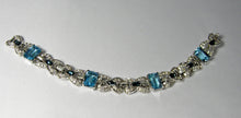 Load image into Gallery viewer, Vintage Art Deco Crystal and Faux Blue Sapphire Bracelet – Trifari?
