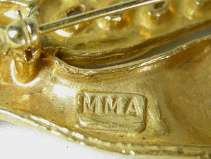 Vintage Signed MMA Deer Brooch - JD10313
