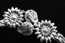 Load image into Gallery viewer, Vintage Signed DeMario 3-Tier Dangling Crystal Earrings
