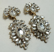Load image into Gallery viewer, Vintage Signed DeMario Crystal Drop Earrings