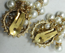 Load image into Gallery viewer, Vintage Signed DeMario Faux Pearl Dangling Earrings