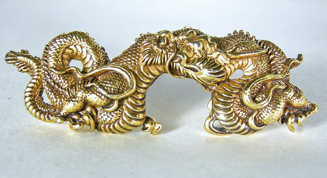 Intricate Dragon-Snake Brooch  - JD10390