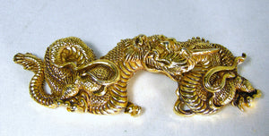 Intricate Dragon-Snake Brooch  - JD10390