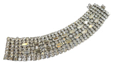 Load image into Gallery viewer, Vintage 1960s Wide Kramer Crystal Bracelet