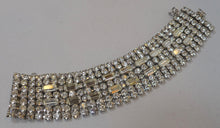 Load image into Gallery viewer, Vintage 1960s Wide Kramer Crystal Bracelet