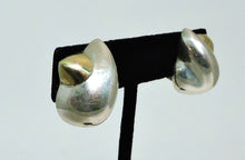 Load image into Gallery viewer, Vintage Signed Von Musulin Sterling Silver and 18 KT Gold Earrings