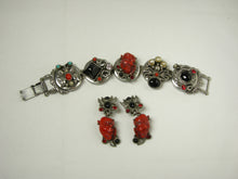 Load image into Gallery viewer, Famous Vintage Selro Red Devil Necklace, Earrings And Bracelet Set