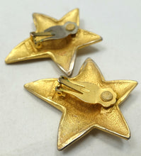 Load image into Gallery viewer, Vintage Signed Erwin Pearl Star Earrings