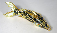 Load image into Gallery viewer, Vintage 80’s Cloisonné Articulated Fish Pendant  - JD10236