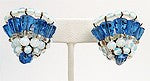 Vintage Signed France Glass Bead Earrings