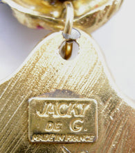 Load image into Gallery viewer, Vintage &quot;Jacky De G&quot; Runway French Dangling Clip Earrings