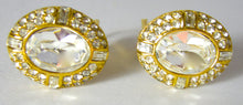 Load image into Gallery viewer, Vintage Signed Givenchy Crystal Clip Earrings - JD10257