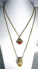 Load image into Gallery viewer, Vintage Double Chain Signed Goldette Decorative Necklace  - JD10427