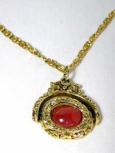 Vintage Double Chain Signed Goldette Decorative Necklace  - JD10427