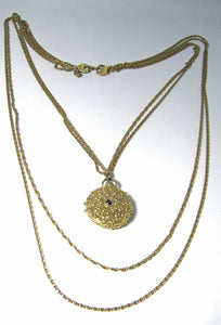 Vintage Goldette Necklace With Locket  - JD10517
