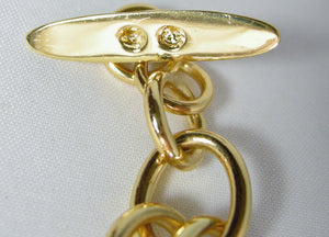 Rare Vintage Open Link Bracelet with Dangling Golf Charm  - JD10345