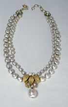 Load image into Gallery viewer, Vintage Signed Miriam Haskell Double Row Faux Pearl Necklace - JD10389