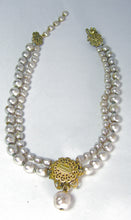 Load image into Gallery viewer, Vintage Signed Miriam Haskell Double Row Faux Pearl Necklace - JD10389