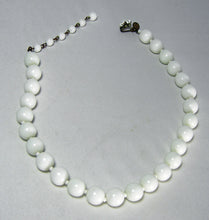 Load image into Gallery viewer, Miriam Haskell White Milk Glass Bead Necklace  - JD10388