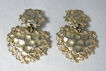 Load image into Gallery viewer, Vintage French Signed Jacky G Heart Drop Earrings  - JD10463