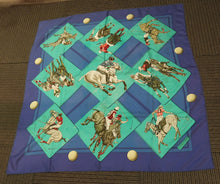 Load image into Gallery viewer, Vintage Signed Hermes “Le Monde Du Polo” Silk Scarf