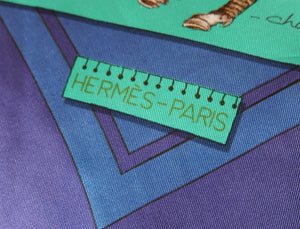 Vintage Signed Hermes “Le Monde Du Polo” Silk Scarf