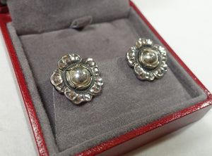 Vintage Signed Georg Jensen 2002 Sterling Silver Earrings