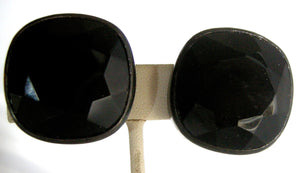 Vintage Signed Kenneth Lane Famous Jet Black Earrings - JD10316