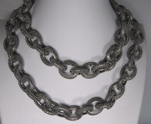 Load image into Gallery viewer, Signed Kenneth Jay Lane Pewter Link Necklace/Belt