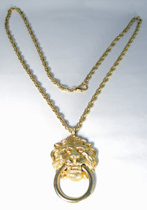 Kenneth Jay Lane Huge Lion Necklace - JD10105