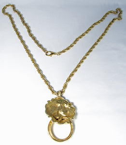 Kenneth Jay Lane Huge Lion Necklace - JD10105
