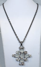Load image into Gallery viewer, Signed Kenneth Jay Lane Crystal Maltese Cross Pendant Necklace