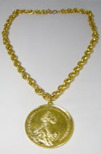 Load image into Gallery viewer, Kenneth Jay Lane Large Coin Pendant Necklace - JD10144